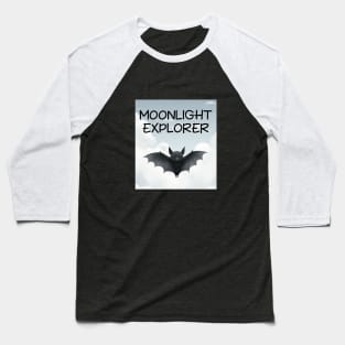 Bat Moonlight Explorer Baseball T-Shirt